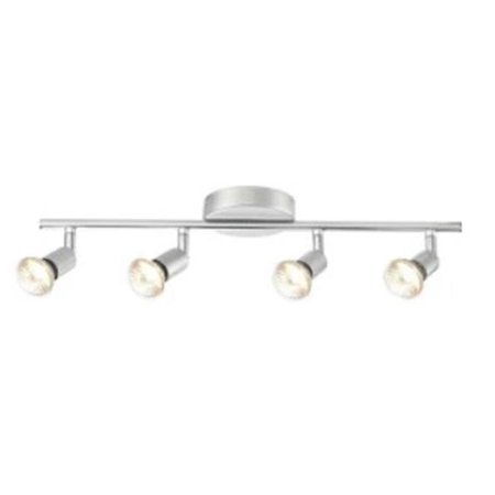 GLOBE ELECTRIC Globe Electric 248040 Payton Collection 4 Light Painted Silver Track Bar Light 248040